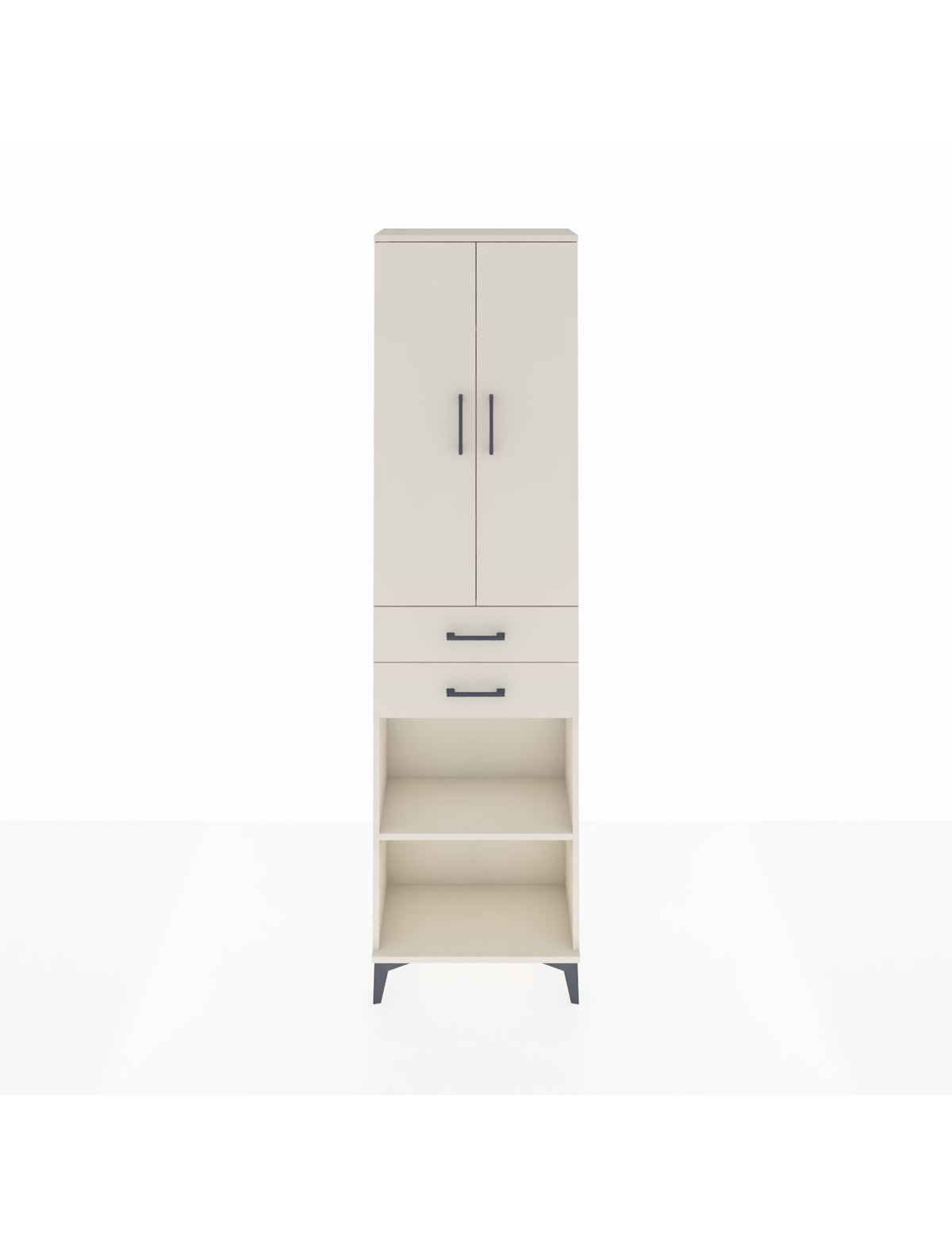 Arges Dolap 4 Raflı 2 Çekmeceli 2 Kapaklı 60x30x221 Aytaşı-Aytaşı