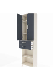 Arges Dolap 4 Raflı 2 Çekmeceli 2 Kapaklı 60x30x221 Aytaşı-Antrasit