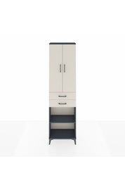 Arges Dolap 4 Raflı 2 Çekmeceli 2 Kapaklı 60x30x221 Antrasit-Aytaşı