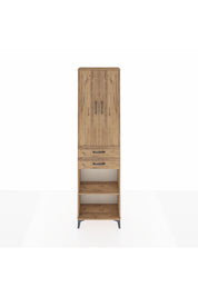 Arges Dolap 4 Raflı 2 Çekmeceli 2 Kapaklı 60x30x221 Çam-Çam