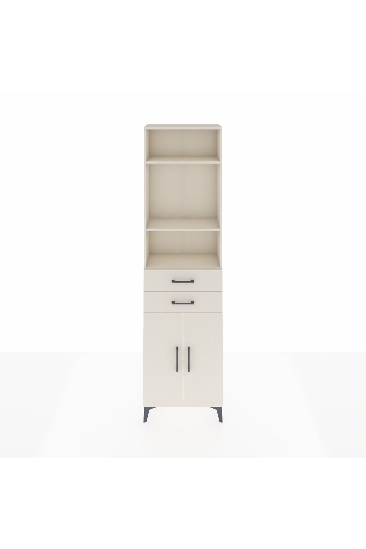 Arges Dolap 4 Raflı 2 Çekmeceli 2 Kapaklı 60x30x221 Aytaşı-Aytaşı