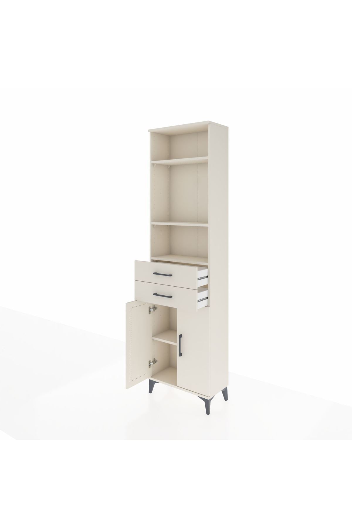 Arges Dolap 4 Raflı 2 Çekmeceli 2 Kapaklı 60x30x221 Aytaşı-Aytaşı