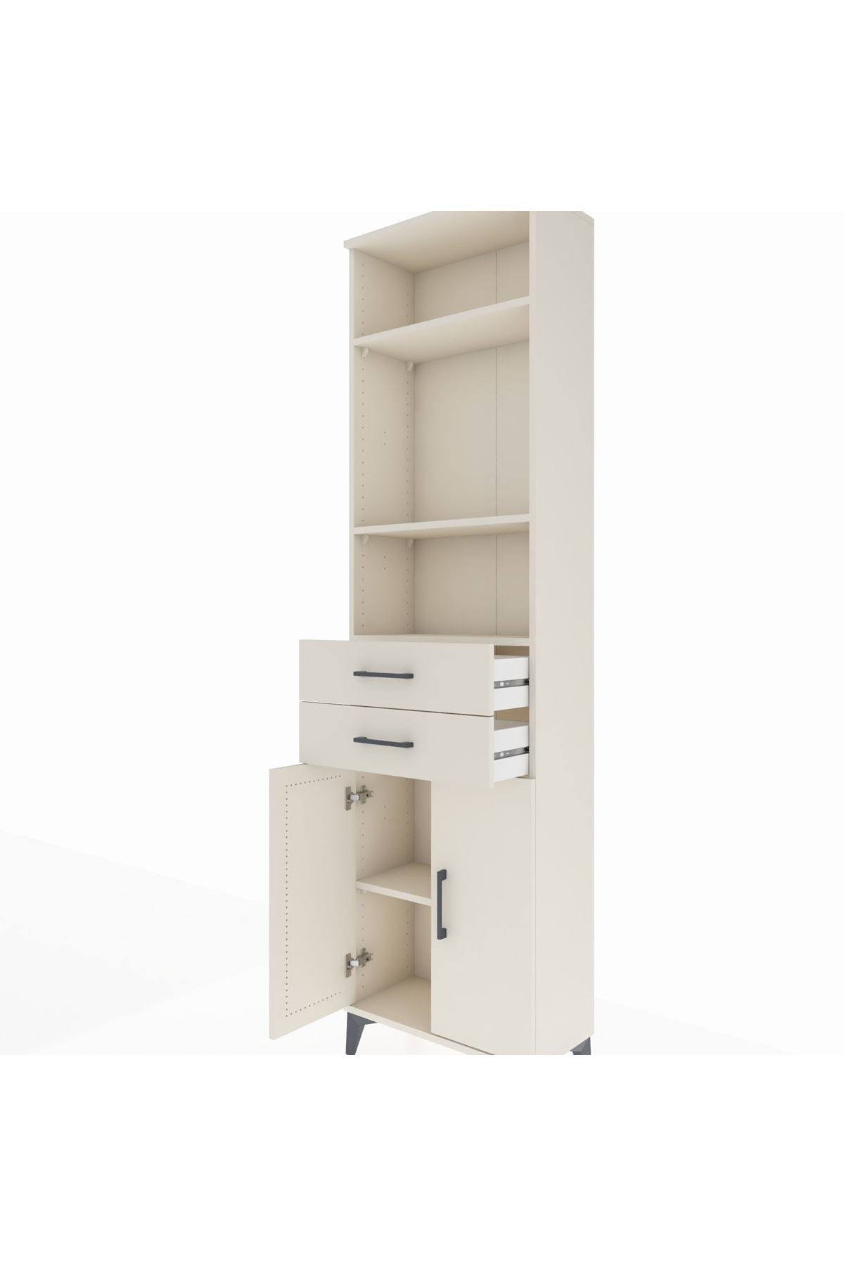 Arges Dolap 4 Raflı 2 Çekmeceli 2 Kapaklı 60x30x221 Aytaşı-Aytaşı