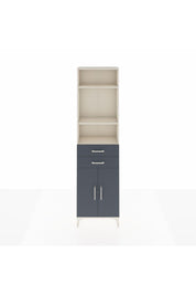 Arges Dolap 4 Raflı 2 Çekmeceli 2 Kapaklı 60x30x221 Aytaşı-Antrasit