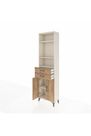 Arges Dolap 4 Raflı 2 Çekmeceli 2 Kapaklı 60x30x221 Aytaşı-Çam