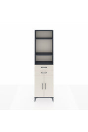 Arges Dolap 4 Raflı 2 Çekmeceli 2 Kapaklı 60x30x221 Antrasit-Aytaşı