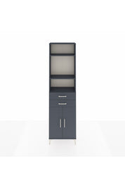 Arges Dolap 4 Raflı 2 Çekmeceli 2 Kapaklı 60x30x221 Antrasit-Antrasit