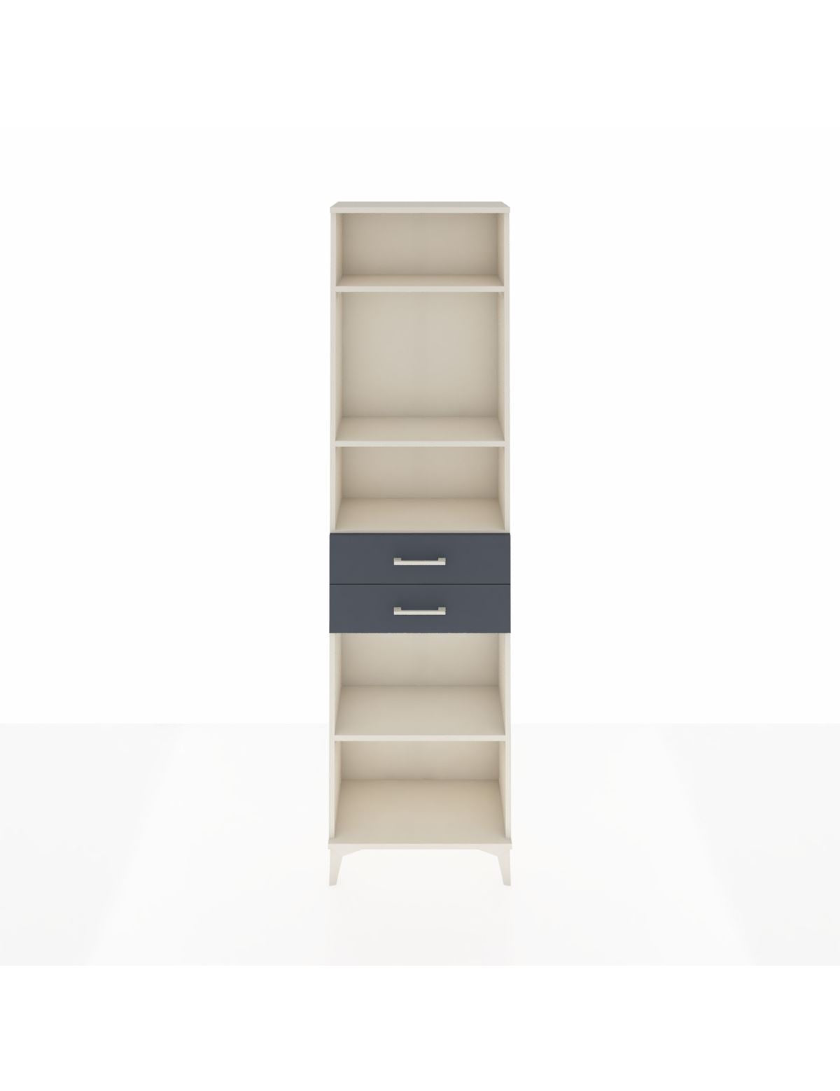 Arges Dolap 4 Raflı 2 Çekmeceli 60x30x221 Aytaşı-Antrasit