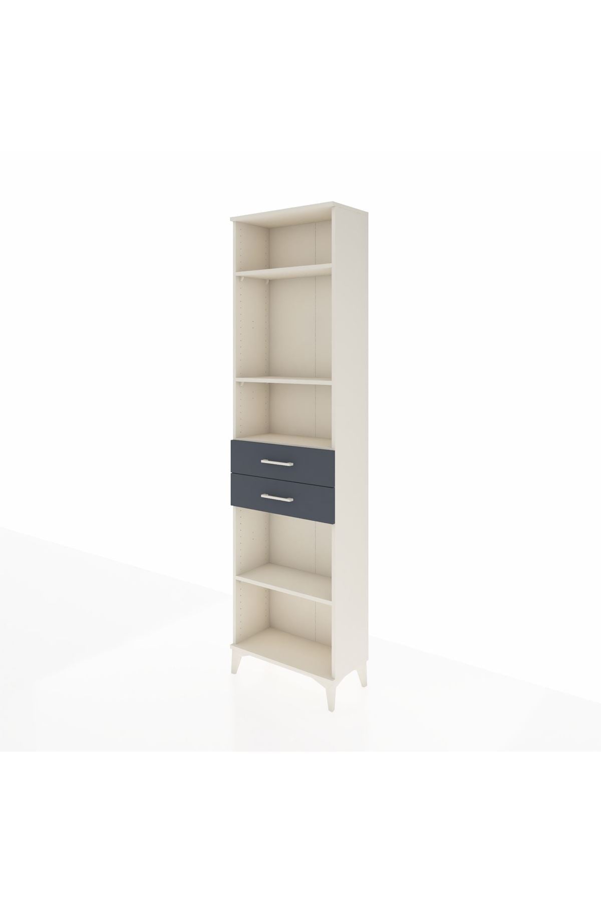 Arges Dolap 4 Raflı 2 Çekmeceli 60x30x221 Aytaşı-Antrasit