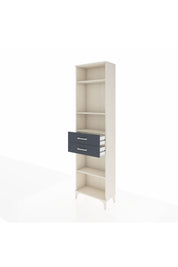 Arges Dolap 4 Raflı 2 Çekmeceli 60x30x221 Aytaşı-Antrasit