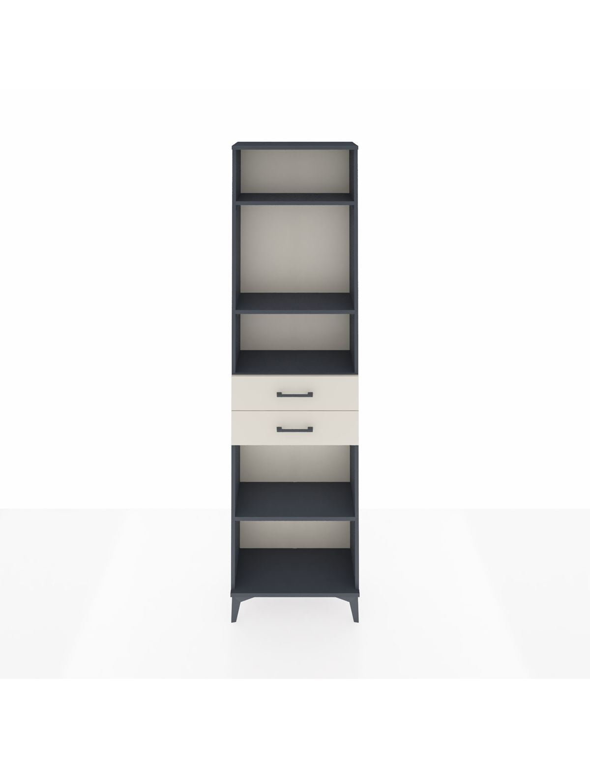 Arges Dolap 4 Raflı 2 Çekmeceli 60x30x221 Antrasit-Aytaşı