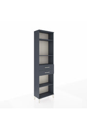 Arges Dolap 4 Raflı 2 Çekmeceli 60x30x221 Antrasit-Antrasit