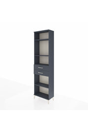 Arges Dolap 4 Raflı 2 Çekmeceli 60x30x221 Antrasit-Antrasit