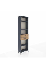 Arges Dolap 4 Raflı 2 Çekmeceli 60x30x221 Antrasit-Çam