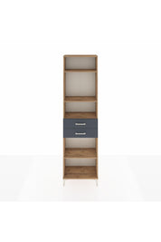 Arges Dolap 4 Raflı 2 Çekmeceli 60x30x221 Çam-Antrasit