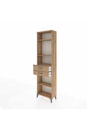 Arges Dolap 4 Raflı 2 Çekmeceli 60x30x221 Çam-Çam