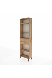 Arges Dolap 4 Raflı 2 Çekmeceli 60x30x221 Çam-Çam