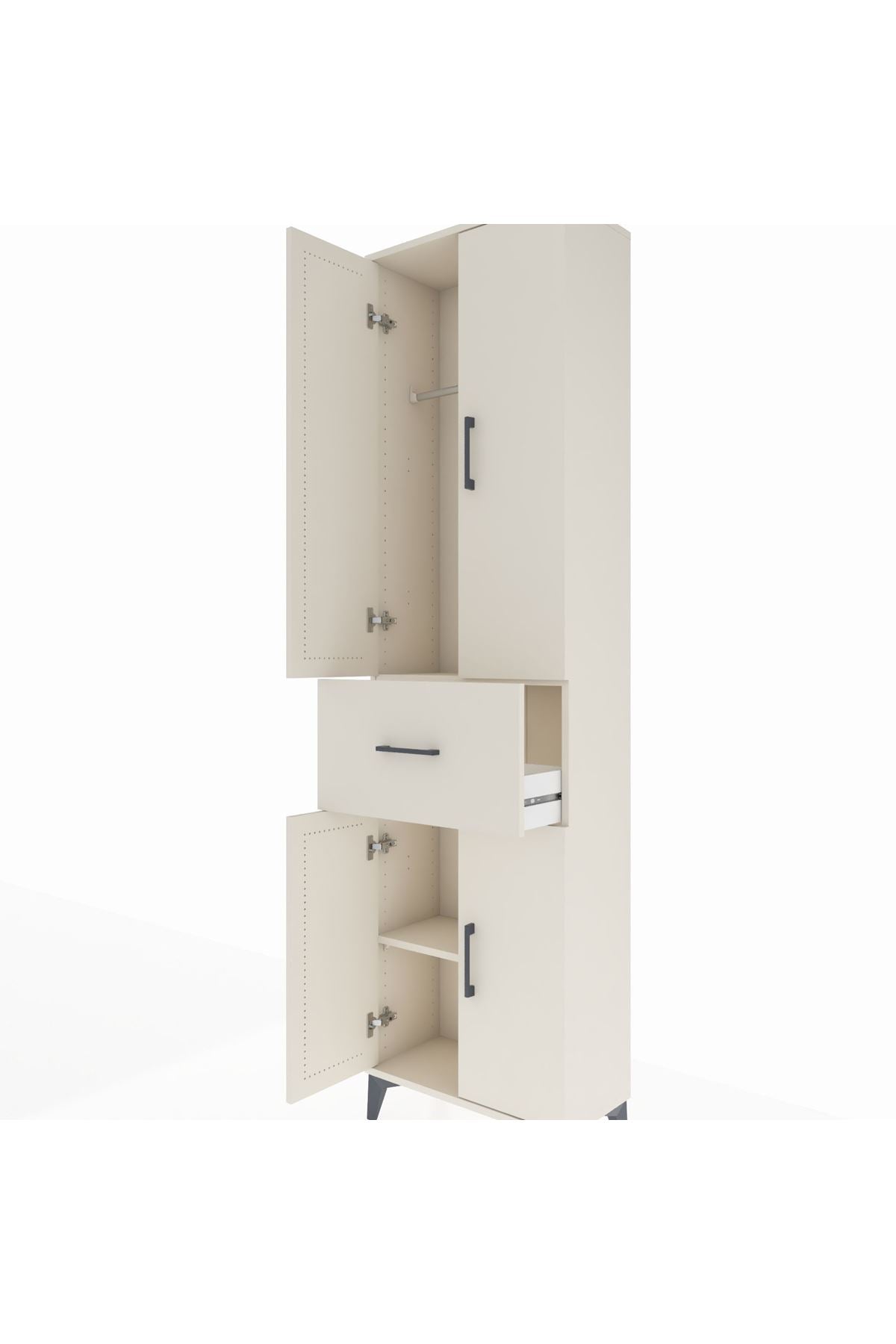 Arges Dolap 2 Raflı Tek Çekmeceli Tek Askılı 60x30x221 Aytaşı-Aytaşı