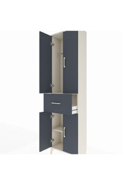 Arges Dolap 2 Raflı Tek Çekmeceli Tek Askılı 60x30x221 Aytaşı-Antrasit