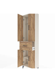 Arges Dolap 2 Raflı Tek Çekmeceli Tek Askılı 60x30x221 Aytaşı-Çam