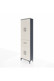 Arges Dolap 2 Raflı Tek Çekmeceli Tek Askılı 60x30x221 Antrasit-Aytaşı