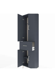 Arges Dolap 2 Raflı Tek Çekmeceli Tek Askılı 60x30x221 Antrasit-Antrasit