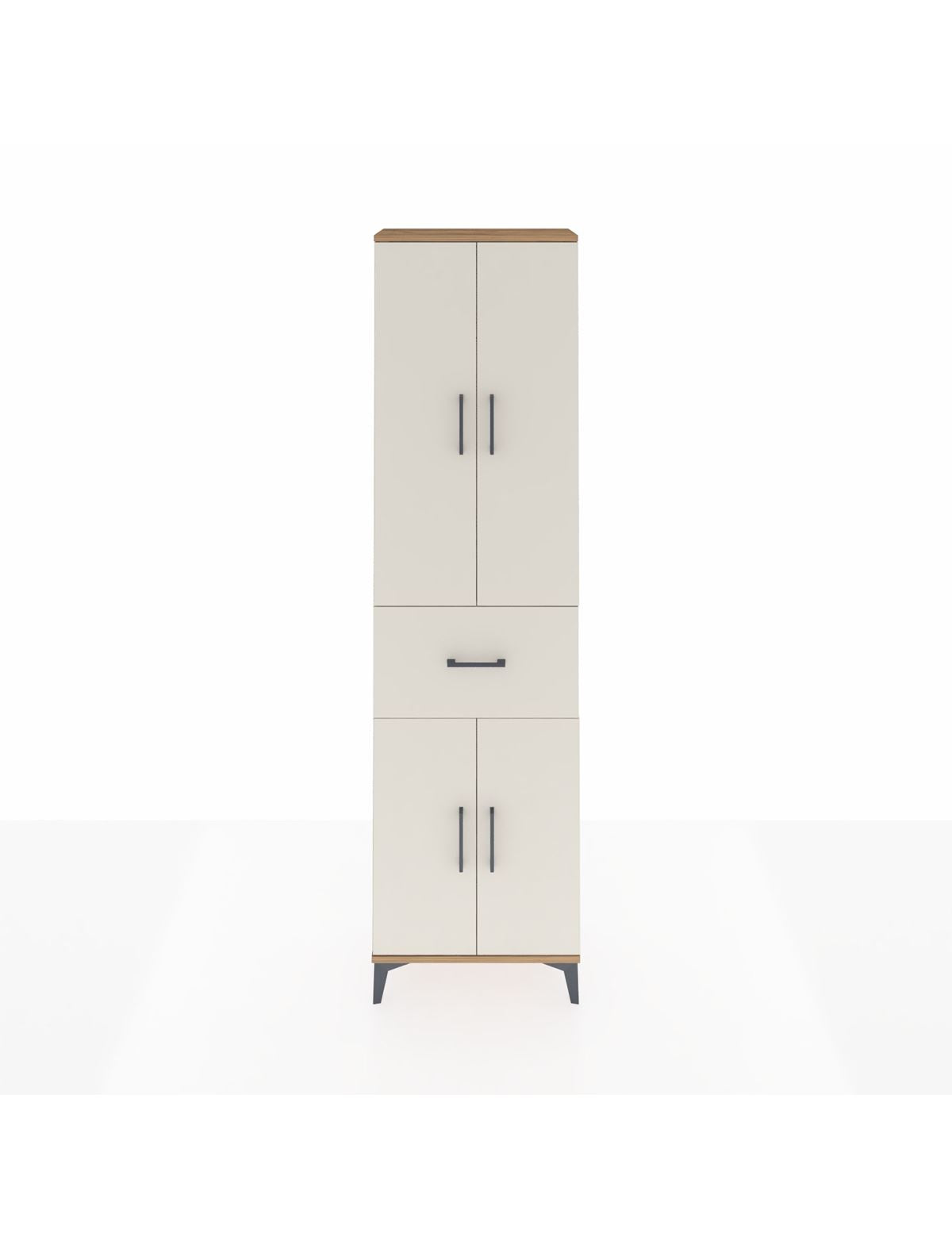 Arges Dolap 2 Raflı Tek Çekmeceli Tek Askılı 60x30x221 Çam-Aytaşı