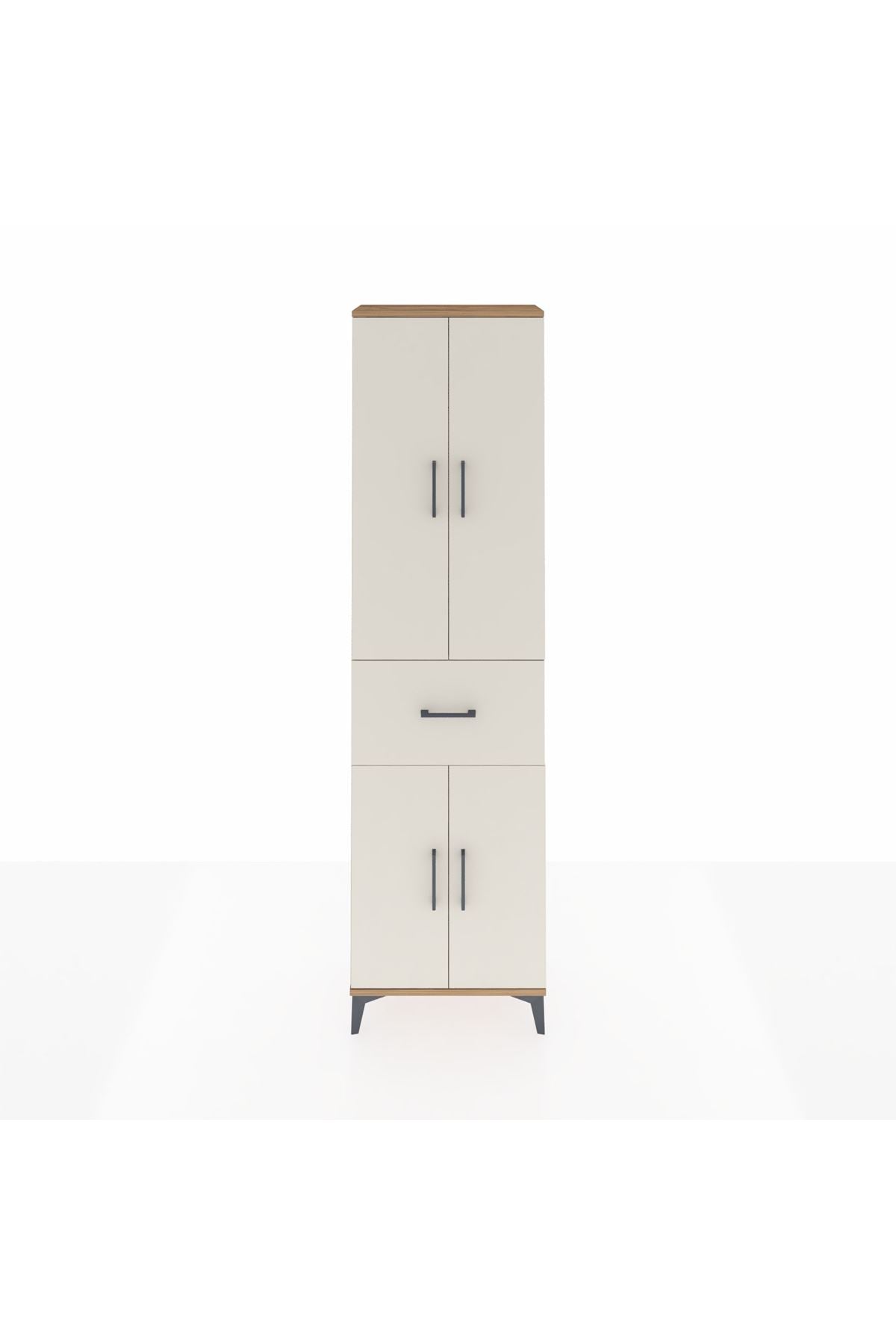 Arges Dolap 2 Raflı Tek Çekmeceli Tek Askılı 60x30x221 Çam-Aytaşı