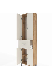 Arges Dolap 2 Raflı Tek Çekmeceli Tek Askılı 60x30x221 Çam-Aytaşı