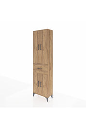 Arges Dolap 2 Raflı Tek Çekmeceli Tek Askılı 60x30x221 Çam-Çam