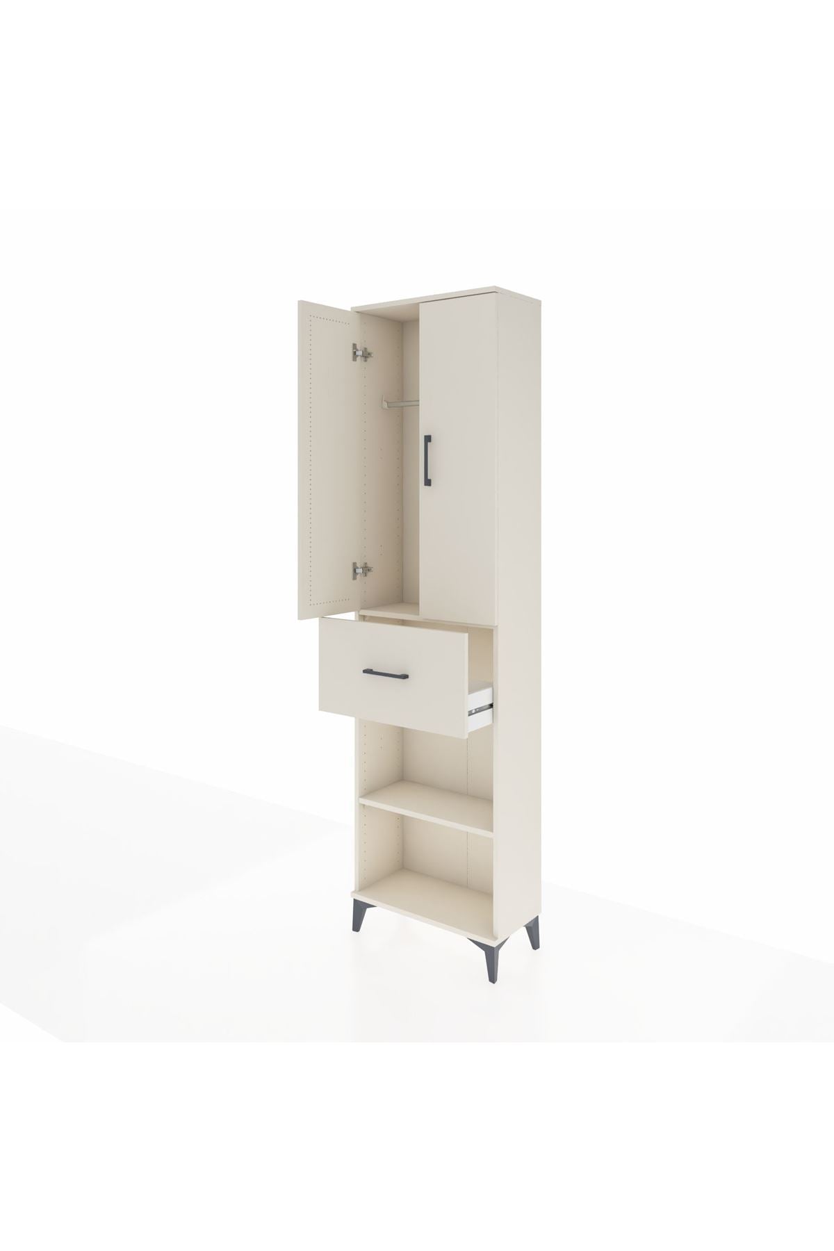 Arges Dolap 2 Raflı Tek Çekmeceli Tek Askılı 60x30x221 Aytaşı-Aytaşı