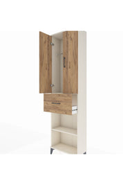 Arges Dolap 2 Raflı Tek Çekmeceli Tek Askılı 60x30x221 Aytaşı-Çam