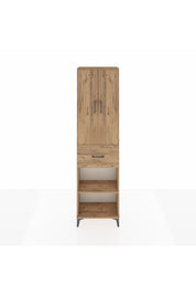 Arges Dolap 2 Raflı Tek Çekmeceli Tek Askılı 60x30x221 Çam-Çam