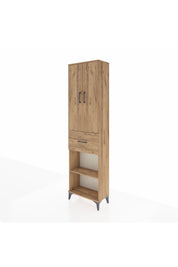 Arges Dolap 2 Raflı Tek Çekmeceli Tek Askılı 60x30x221 Çam-Çam