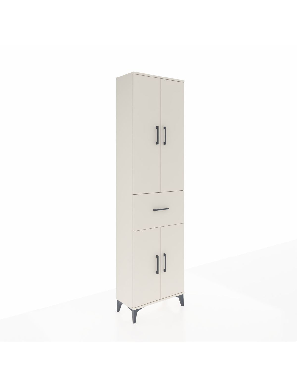 Arges Dolap 4 Raflı Tek Çekmeceli 4 Kapaklı 60x30x221 Aytaşı-Aytaşı