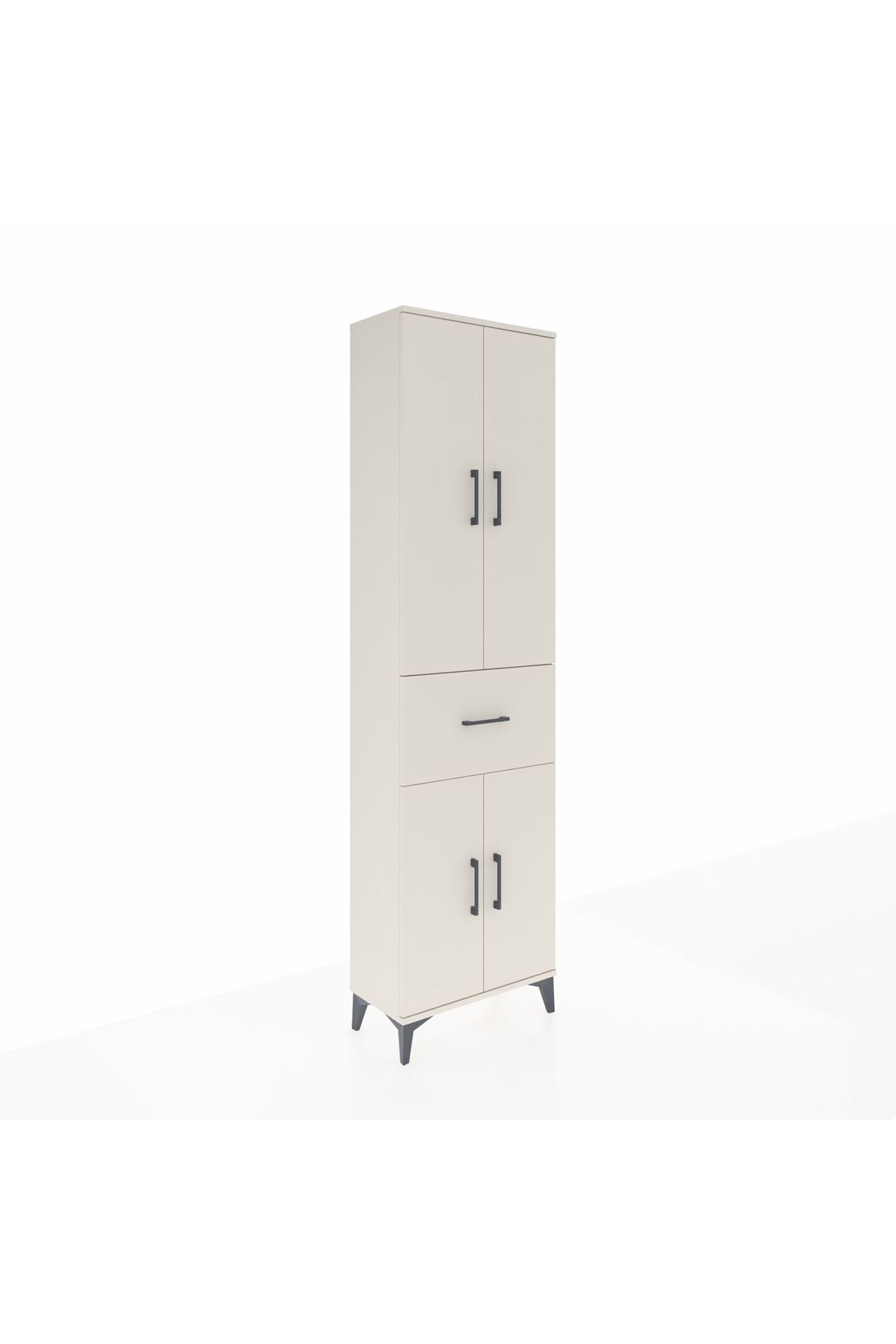 Arges Dolap 4 Raflı Tek Çekmeceli 4 Kapaklı 60x30x221 Aytaşı-Aytaşı