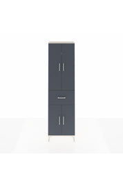 Arges Dolap 4 Raflı Tek Çekmeceli 4 Kapaklı 60x30x221 Aytaşı-Antrasit