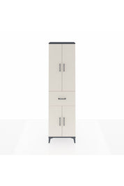 Arges Dolap 4 Raflı Tek Çekmeceli 4 Kapaklı 60x30x221 Antrasit-Aytaşı