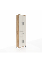 Arges Dolap 4 Raflı Tek Çekmeceli 4 Kapaklı 60x30x221 Çam-Aytaşı
