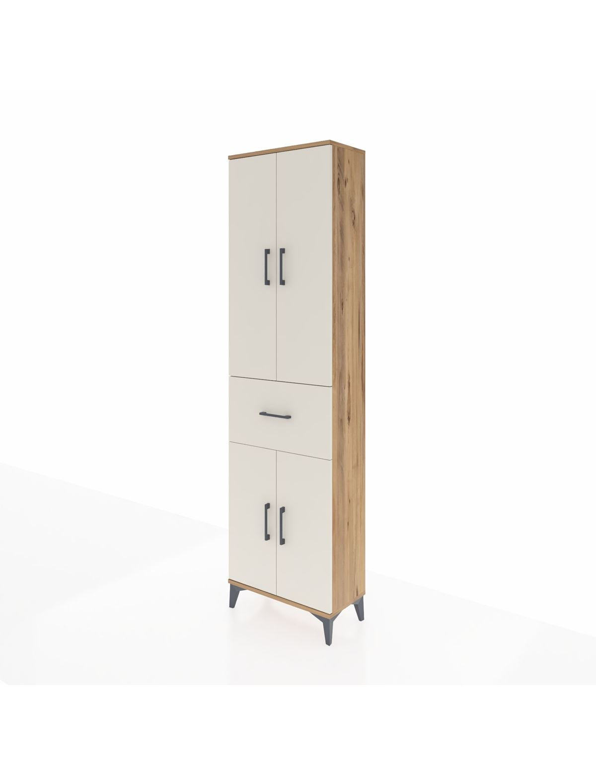 Arges Dolap 4 Raflı Tek Çekmeceli 4 Kapaklı 60x30x221 - S29M202V7A
