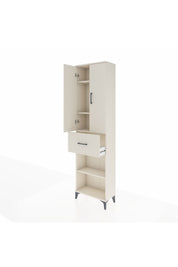 Arges Dolap 4 Raflı Tek Çekmeceli 2 Kapaklı 60x30x221 Aytaşı-Aytaşı