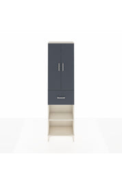 Arges Dolap 4 Raflı Tek Çekmeceli 2 Kapaklı 60x30x221 Aytaşı-Antrasit