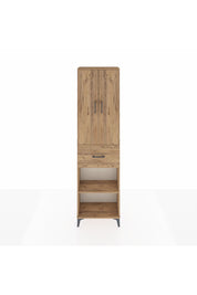 Arges Dolap 4 Raflı Tek Çekmeceli 2 Kapaklı 60x30x221 Çam-Çam