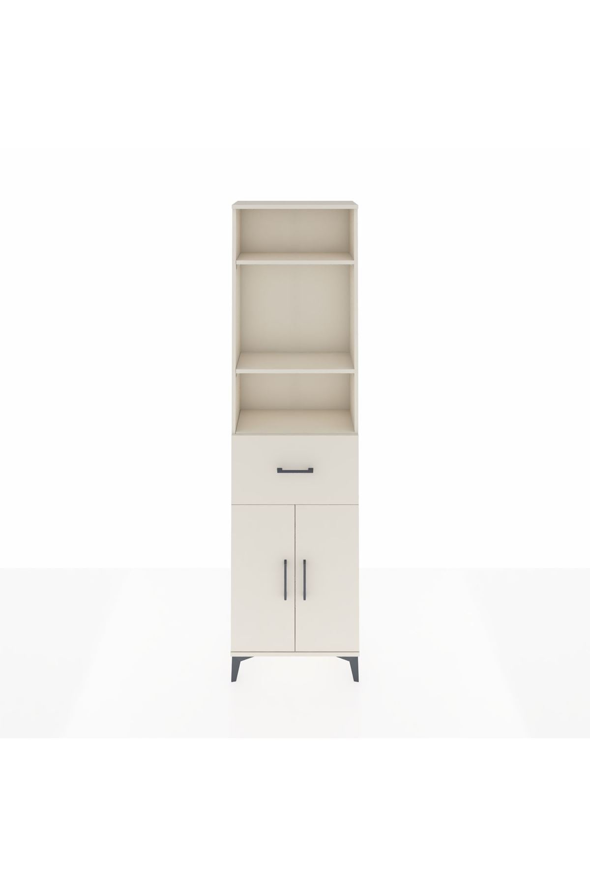 Arges Dolap 4 Raflı Tek Çekmeceli 2 Kapaklı 60x30x221 Aytaşı-Aytaşı