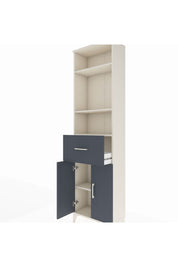 Arges Dolap 4 Raflı Tek Çekmeceli 2 Kapaklı 60x30x221 Aytaşı-Antrasit