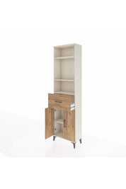 Arges Dolap 4 Raflı Tek Çekmeceli 2 Kapaklı 60x30x221 Aytaşı-Çam