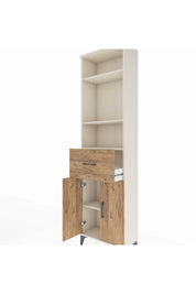 Arges Dolap 4 Raflı Tek Çekmeceli 2 Kapaklı 60x30x221 Aytaşı-Çam