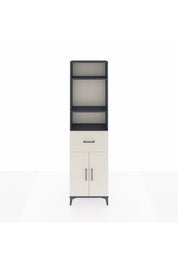 Arges Dolap 4 Raflı Tek Çekmeceli 2 Kapaklı 60x30x221 Antrasit-Aytaşı