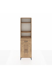 Arges Dolap 4 Raflı Tek Çekmeceli 2 Kapaklı 60x30x221 Çam-Çam