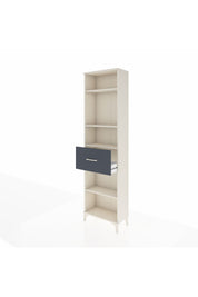 Arges Dolap 4 Raflı Tek Çekmeceli 60x30x221 Aytaşı-Antrasit